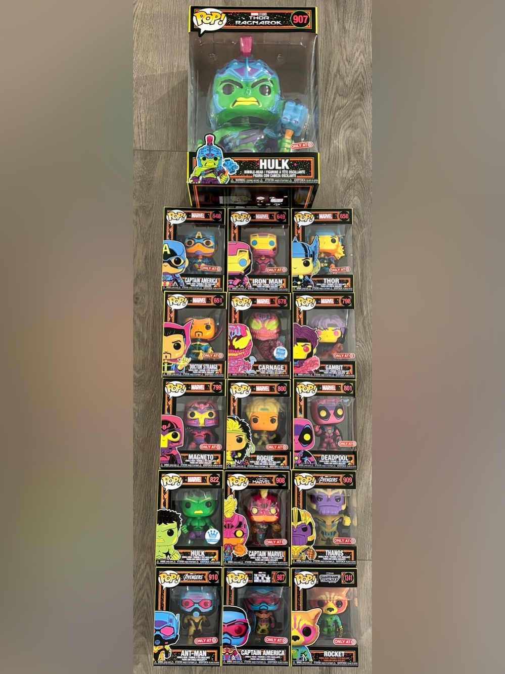 FUNKO POP! MARVEL BLACKLIGHT SET LOT OF 16 FUNKO POPS NEW IN BOX
